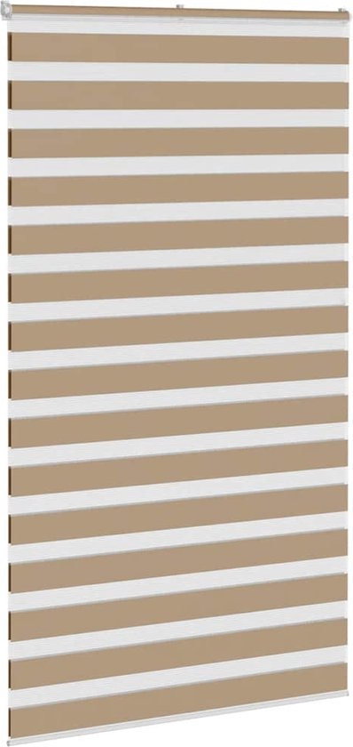 vidaXL - Zebra - Store - 125x230 - cm - largeur du tissu - 120,9 - cm - polyester - marron sable