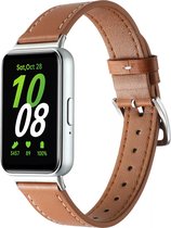 Strap-it Leren bandje met gespsluiting - geschikt voor de Samsung Galaxy Fit 3 (bruin)