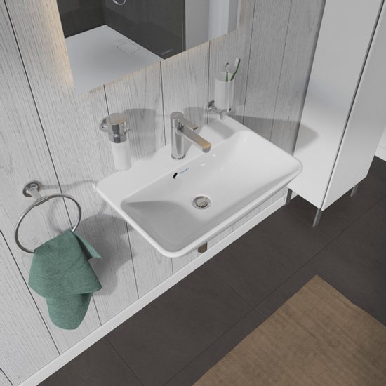 Lavabo Compact, 600x400 mm, avec 1 trou, blanc alpin