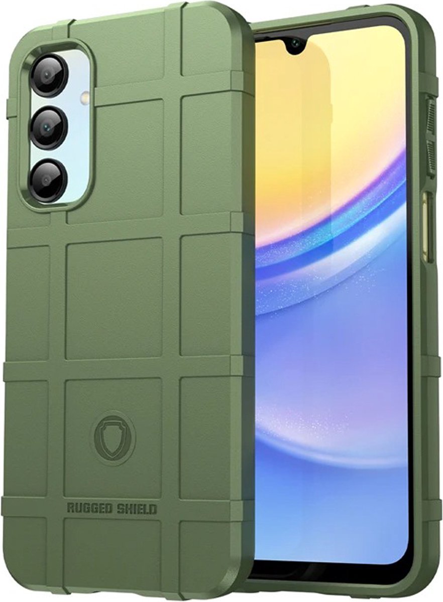 MobyDefend Hoesje - Geschikt voor Samsung Galaxy A16 - Rugged Shield TPU Backcover - Groen