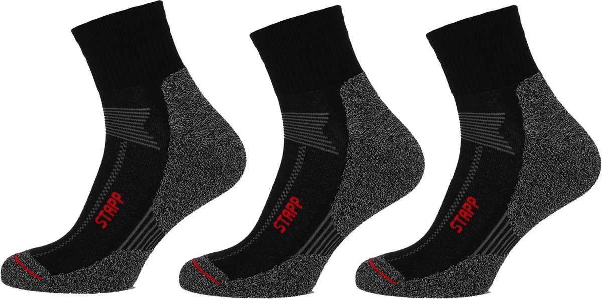 STAPP Wandelsokken Techno Boston All Season Quarter 3 paar Zwart