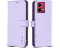 BINFEN Hoesje - Geschikt voor Motorola Moto G84 Hoesje - BINFEN Color Book Case - Lavendel