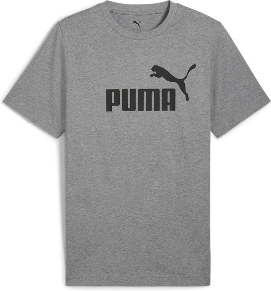 Grijs PUMA t-shirt met zwart PUMA logo.