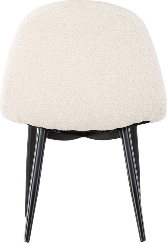 Nest living Thor Kinderstoel Wit - Teddystof - met Zwarte Poten - Voor Speelkamer - Stoeltje voor Kinderen - Kindermeubels - Teddystoel van Nest living — afbeelding 5