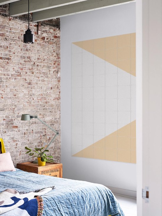 IXXI Color blocking - Gris Beige, Allon Dery - 80 x 100 cm - Support d'accrochage gratuit - Grande Décoration murale et posters - Graphisme, Abstrait,