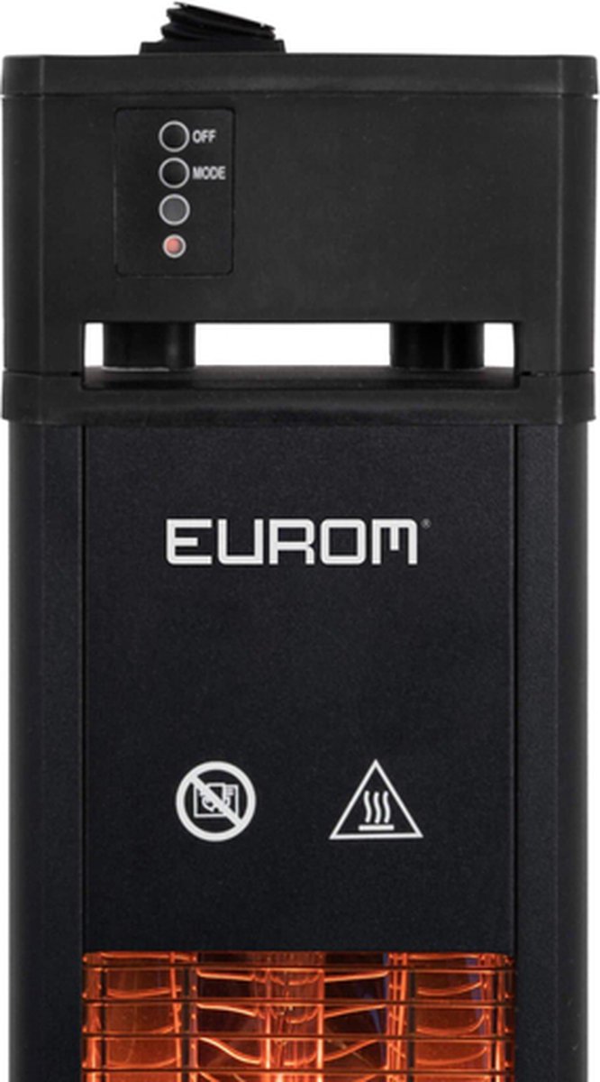 Eurom - Q-tower 2000 RCD - Terrasverwarmer - Eurom - Kunststof - Zwart - Afstandsbediening – foto 2
