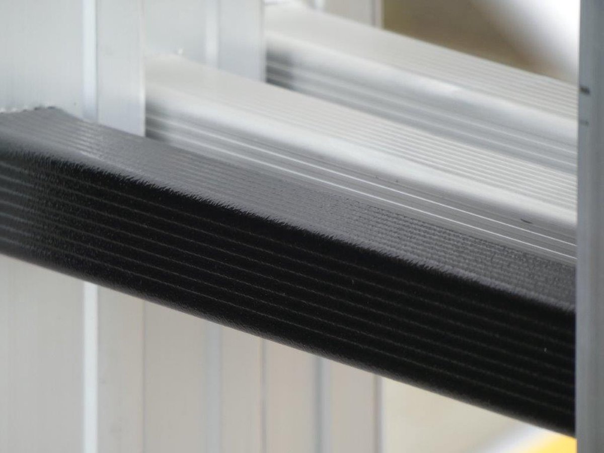 Professionele Schuifladder | 2-delig |gecoat | 2x8 treden | Top Safe Systeem |Aluminium | Anti slip | EN 131-1 + 2, NEN 2484, TÜV en GS gecertificeerd