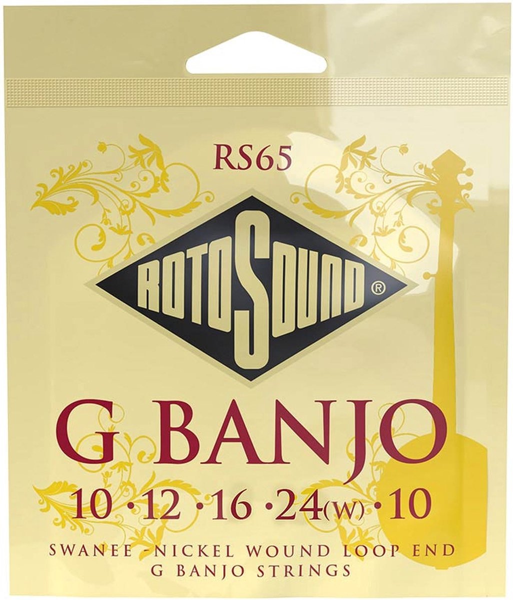 Rotosound RS65 snaren set banjo nickel wound, loop end