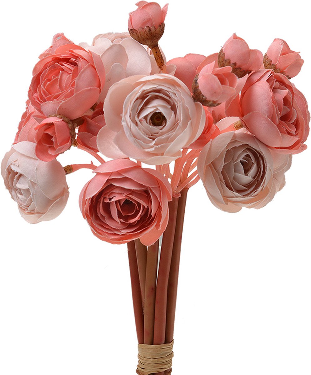 Clayre & Eef Kunstbloem 27 cm Rood Zwart Kunststof Roze