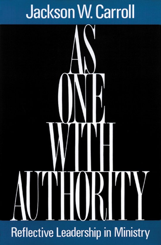 Boek "As One with Authority" met de tekst "Reflective Leadership in Ministry" op de kaft.