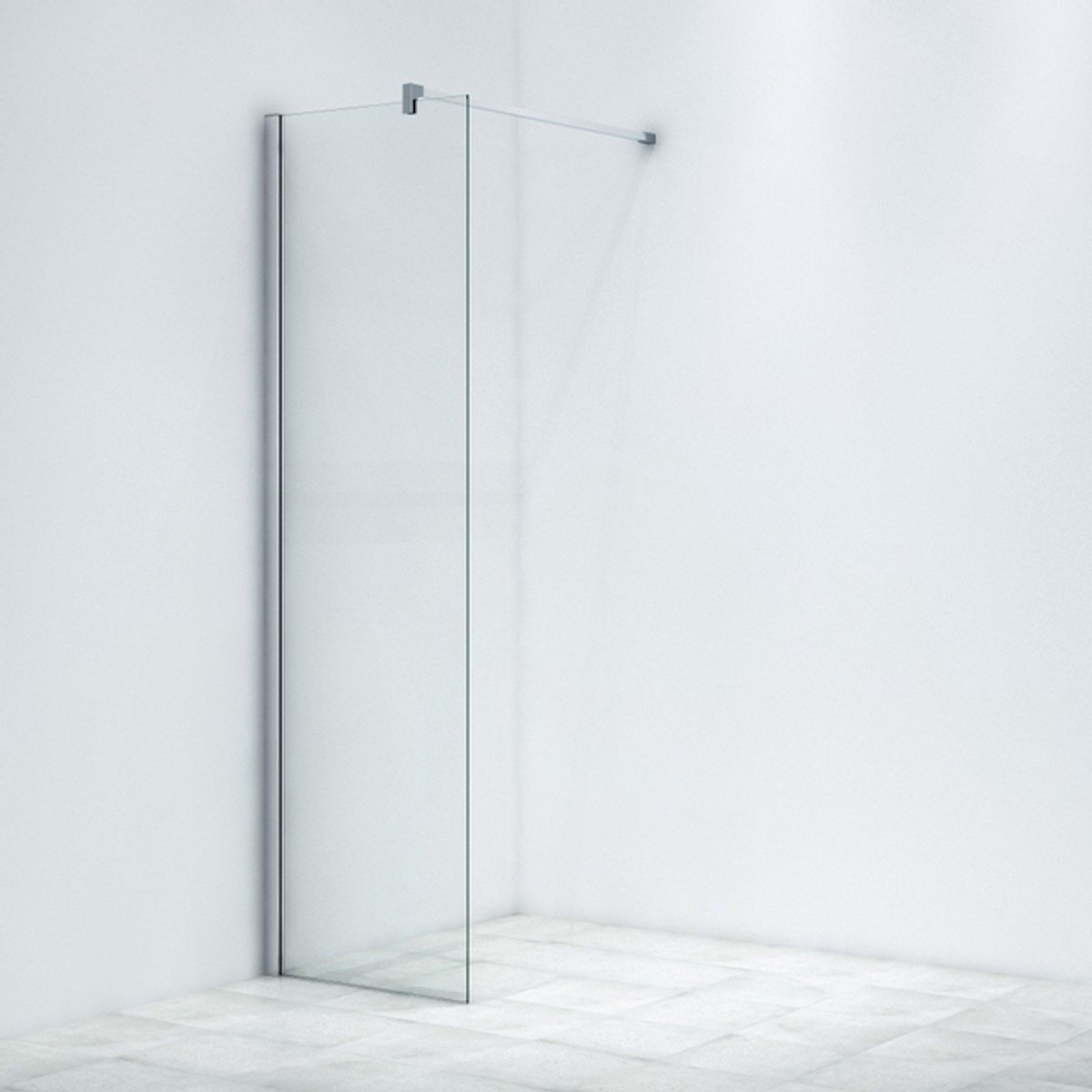Marenza Bellini Inloopdouche - 60x200cm - helder glas - chroom