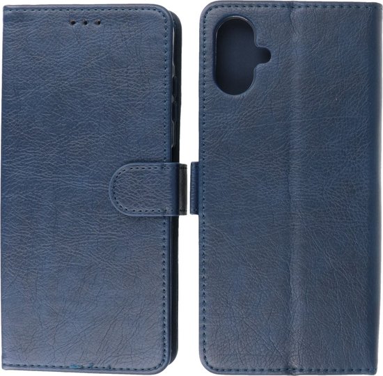 Étui adapté pour Samsung Galaxy A06 - Étui de téléphone - Étui portefeuille avec porte-cartes - Étui portefeuille - Bleu marine