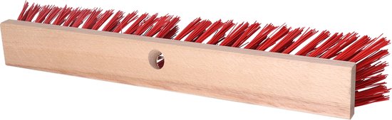 Buemag Bezemkop - Elaston - rood - hout - hard/extra stevig - 60 cm - 24mm - straatbezem/buitenbezem van Buemag — afbeelding 2