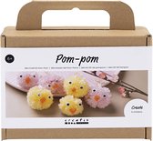 Creativ Company Mini Hobbyset 6 Pompom Kuikens