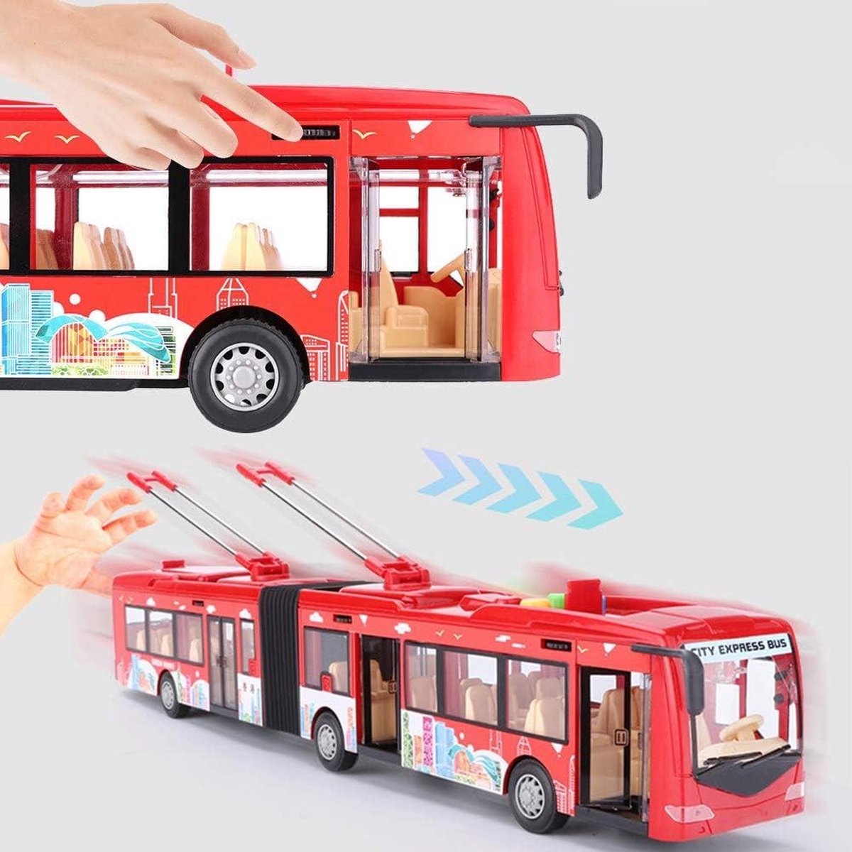 Goedkoopste Elektronisch Verhalenvertellend Lichtmuziek Speelgoedbus voor Kinderen - Festival Dubbele Traagheid Bus voor Baby's Peuters en Kinderen