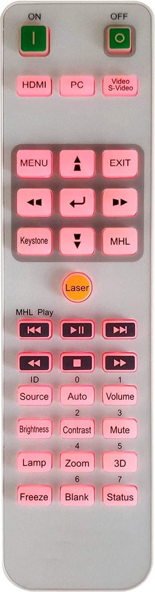 Afstandsbediening geschikt voor de VIVITEK DH3660Z beamer, vervangt 5041846400