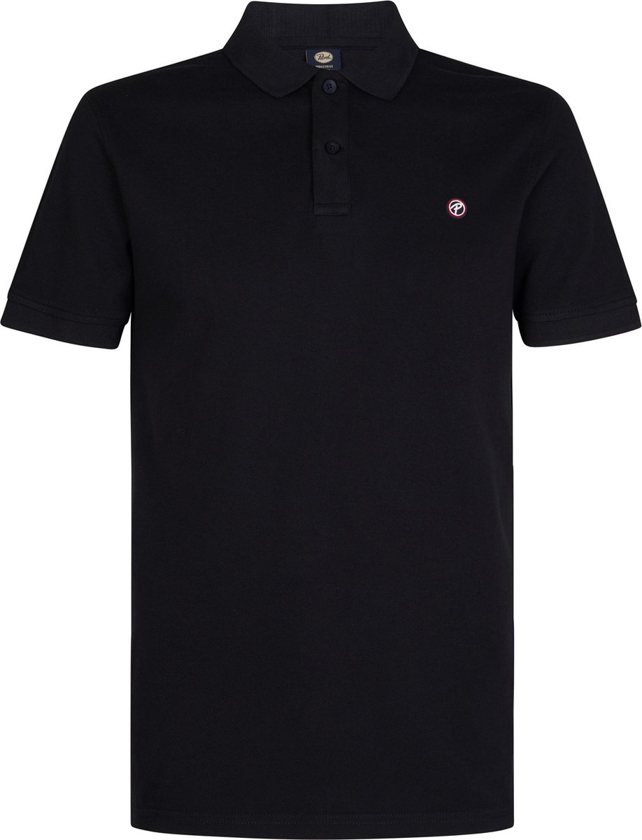 Petrol Industries Heren Polo Shirt - Korte Mouw - Katoen - Herenkleding - Zwart - Maat S