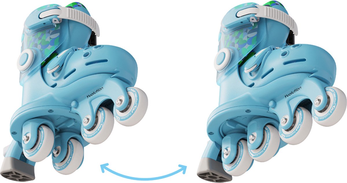 Yvolution kinderskates Twista blauw verstelbaar 24-28 inlineskates.