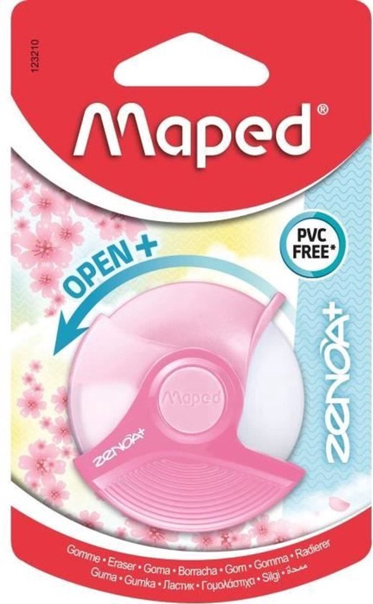 Maped gum Zenoa+, in geassorteerde kleuren, op blister