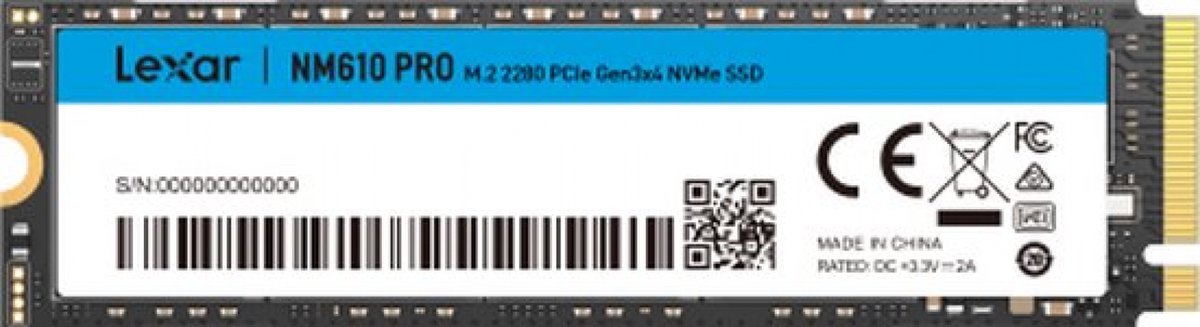 Lexar NM610PRO 1 TB M.2 PCI Express 3.0 NVMe
