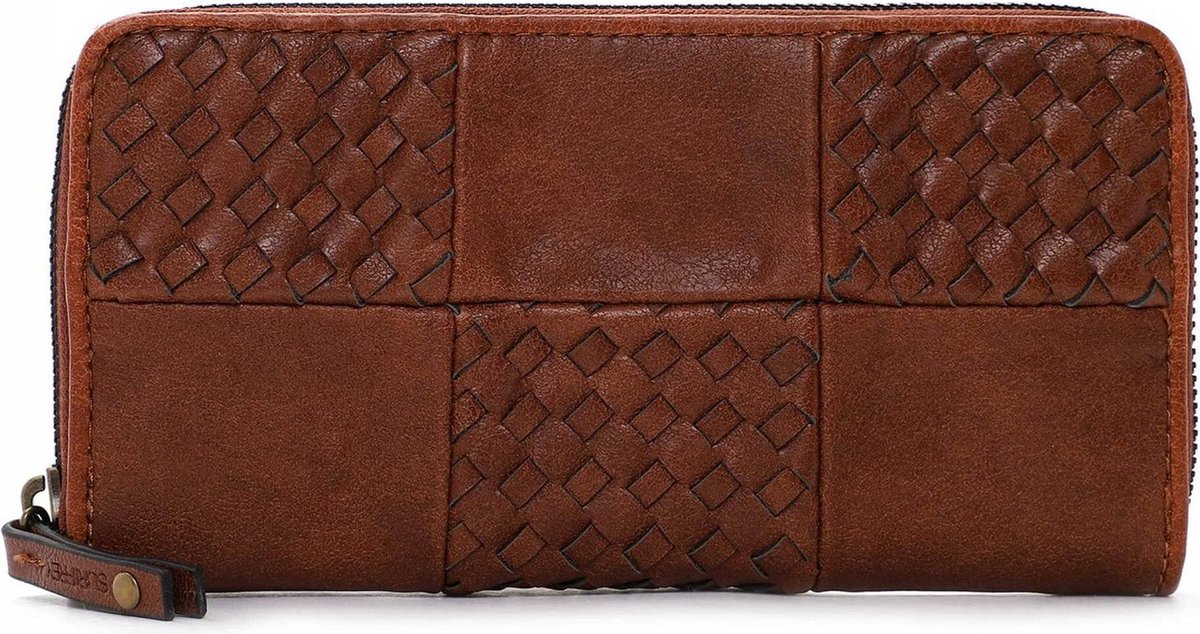 SURI FREY Portemonnee Bly Zip Around Wallet Cognac Bruine