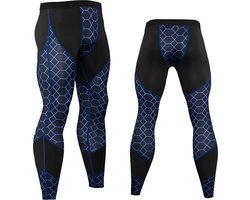 E-shop4u® - Thermisch Broek Mannen - Compressie - Snel Droog - Ski Ondergoed - Maat S - Blauw
