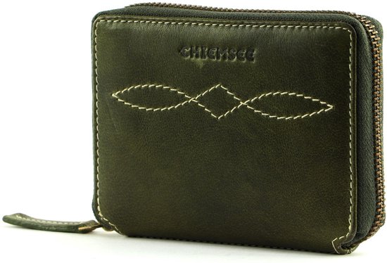 CHIEMSEE Cuir Porte-monnaie Leather Wallet Green Vert foncé
