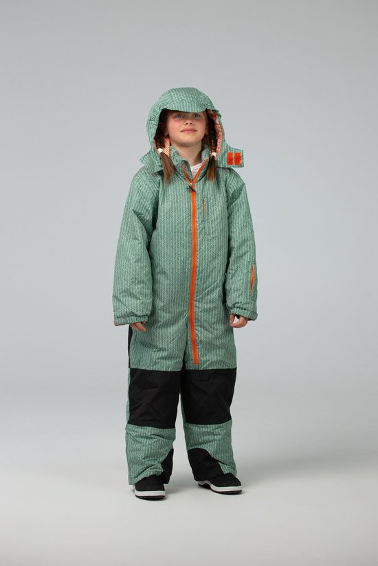Amur Leopard Skipak voor kinderen, winddicht, waterdicht, eendelig, sneeuwpak voor jongens en meisjes, verdikte skipakken, donkerblauw, 146
