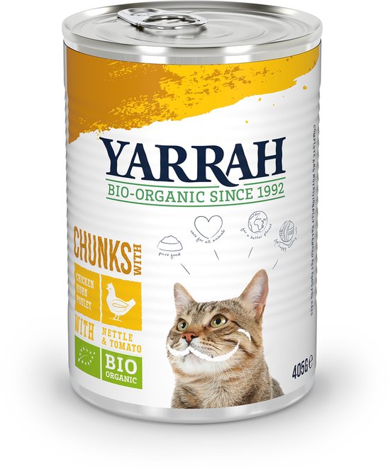 Yarrah Bio Kattenvoer Chunks Kip 405 gr