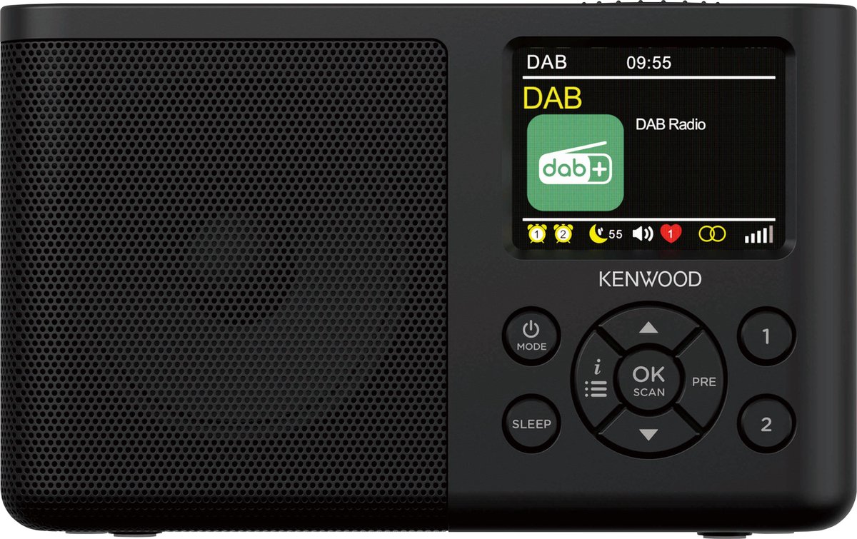 Kenwood CR-M33DAB DAB+ Radio - Interne accu - Zwart