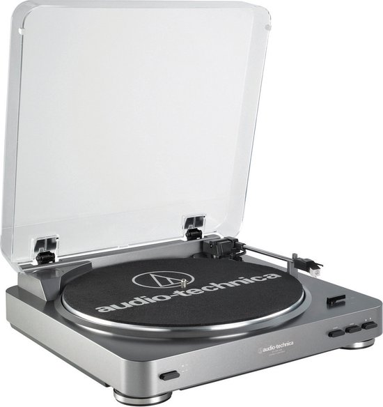 Audio-Technica AT-LP60XUSB Draaitafel met riemaandrijving Grijs, Metallic