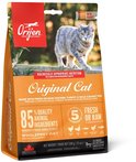 Orijen Original kattenvoer zak met een grijze kat op de voorkant.