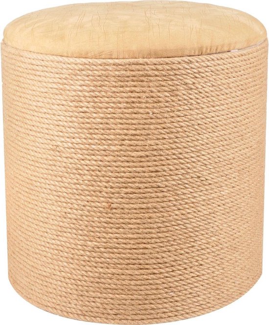 Krabton Ottoman Beige - Beige - 45 x 45 x 46 cm