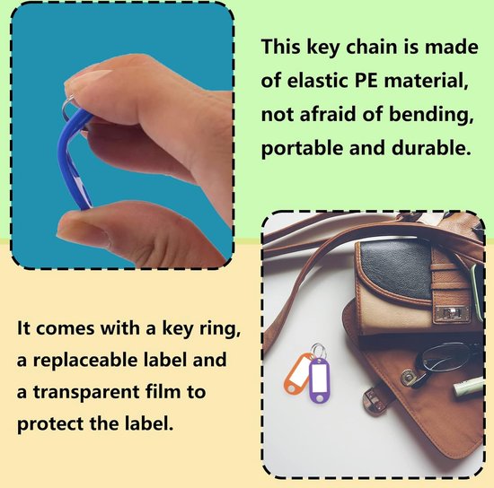 Metalen Sleutelhanger met beschrijfbaar Etiket