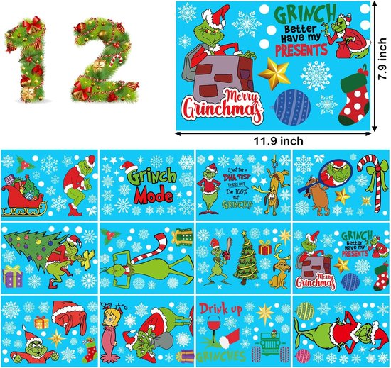 Uitbreidingsset raamstickers Kerst, HERBRUIKBAAR | Aanvulsets herfst/sinterklaas/kerst/winter | Ilse Stickerdesign