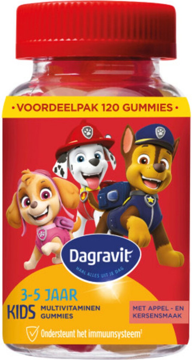 Dagravit Multivitamine Gummie Paw Patrol - 4 x 120 gummies - Voordeelverpakking