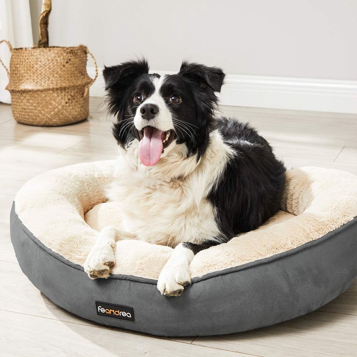 Hondenbed - Dierenbed - Hondenmatras - Orthopedisch Hondenbed - Waterdicht Hondenbed - Verwarmd Hondenbed - Donut Hondenbed - Cave Hondenbed - Extra groot Hondenbed - Donkergrijs - 70 x 18 cm (Ø x H) thumbnail 3