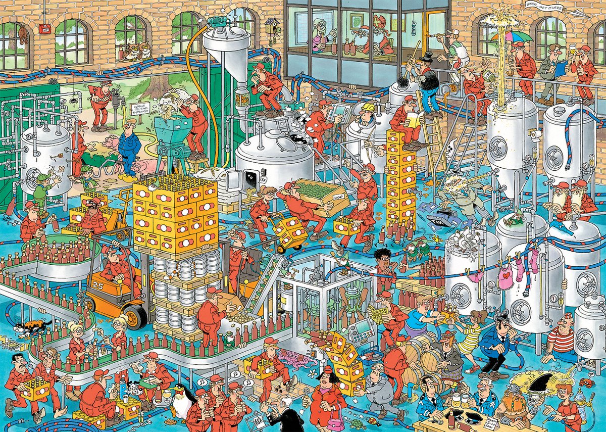 Jan van Haasteren - De Ambachtelijke Brouwerij - 1000 stukjes puzzel — afbeelding 9