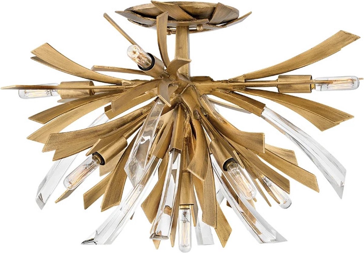 Hinkley/ Fredrick Ramond LED Plafondlamp Vida | 9X E14 Max 40W | Dimbaar | Burnished Gold