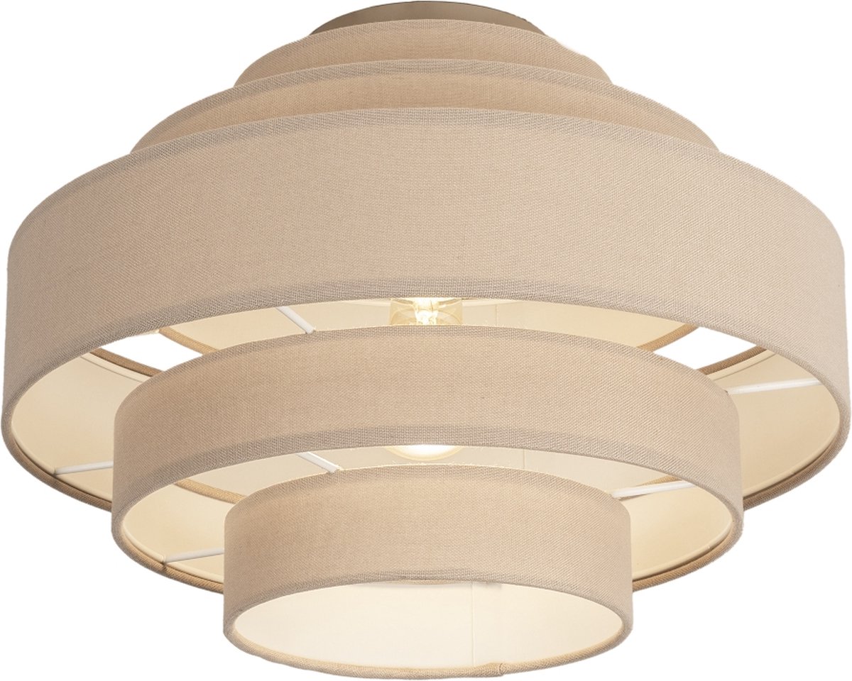 Lumidora Plafondlamp 75184 - Plafonniere - POLIGNANO - E27 - Taupe - Metaal - ⌀ 40 cm
