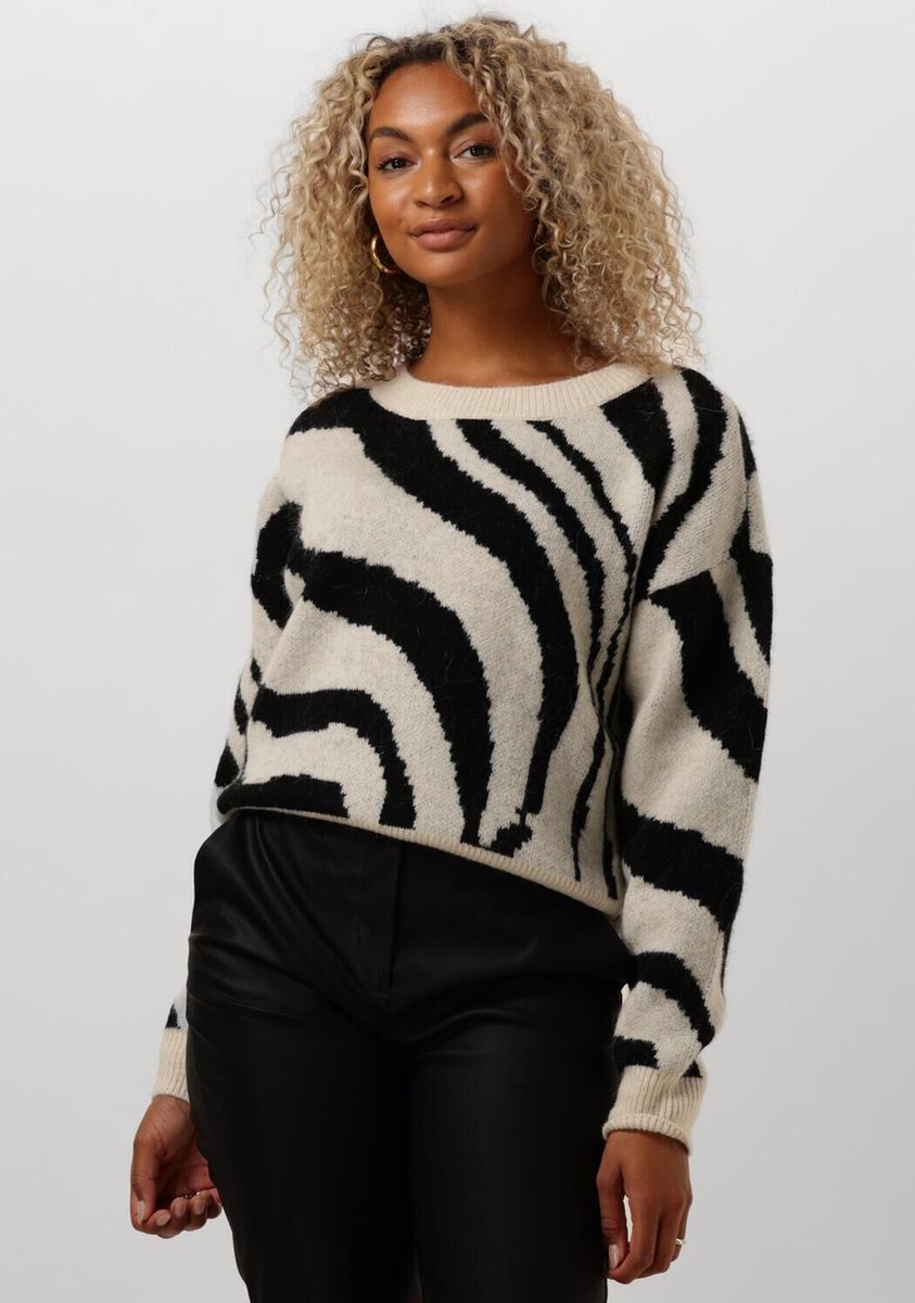 Minus Melima Knit Pullover Truien & vesten Dames - Sweater - Hoodie - Vest- Beige - Maat XL