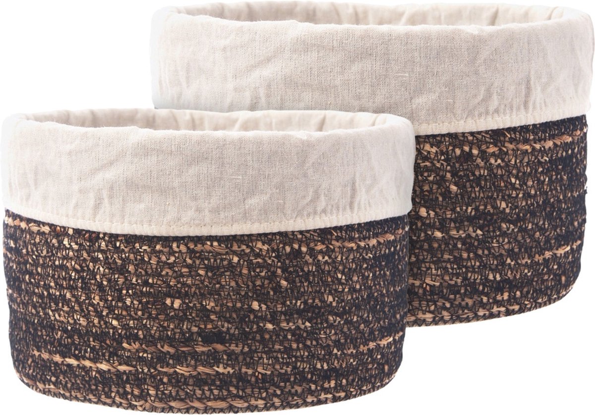 Opbergmand Natuurlijk 2 stuks - Opbergbox - Opbergdoos - Wasmand