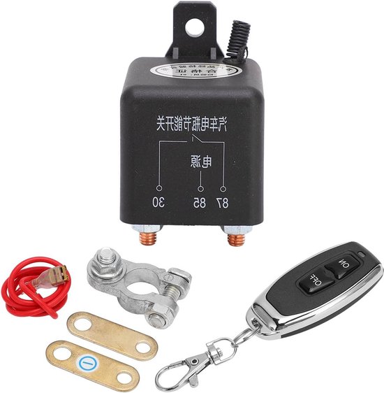 QWORK Accuschakelaar Auto 12V 240A - Draadloze Afstandsbediening Batterij Scheidingsschakelaar