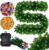 Guirlande de Noël Springos | 2,7 m | Lumineux | Multicolore | Blanc chaud | 50 LED