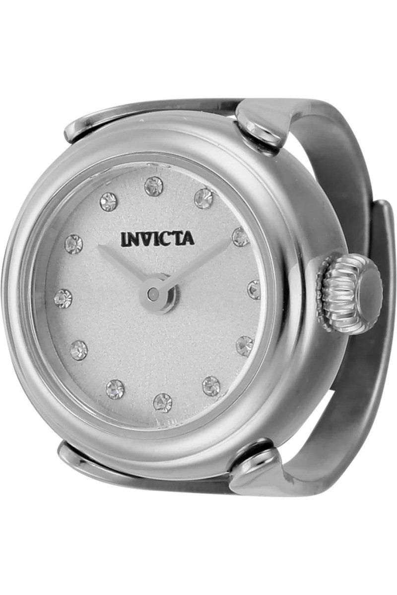 Invicta Mini 44480 Dames Horloge - Waterdicht - Analoog - Quartz Uurwerk - Roestvrij Staal met zilveren Wijzerplaat - 17mm