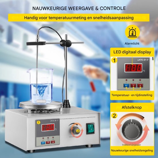 Magneetroerder met verwarmingsplaat - Magneetroerder - Magnetische Agitador — afbeelding 2