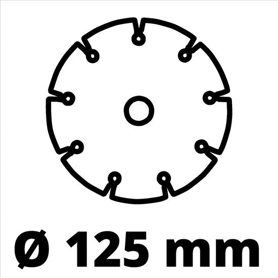 Einhell Muurfrees TC-MA 1300 - 1320 W - Ø125 mm - Groefdiepte 8-30 mm - Groefbreedte 8-26 mm - Stofafzuiging - Incl. 2x diamantslijpschijven