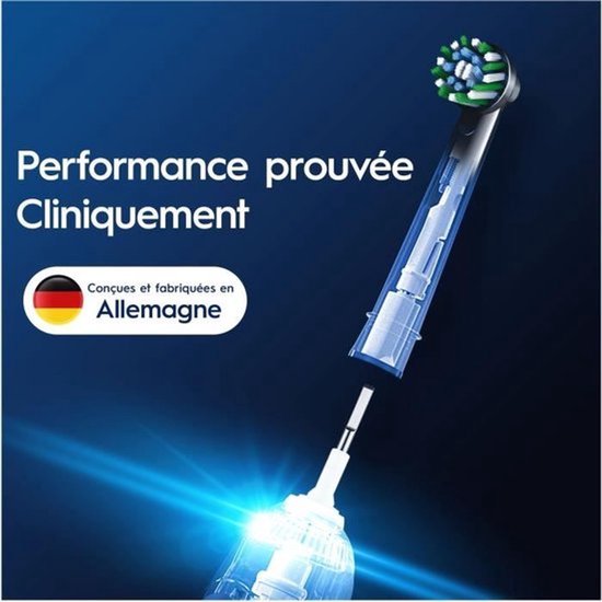 Oral-B Cross Action Pro - Opzetborstels - CleanMaximiser Technologie - Zwart - 4 Stuks