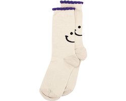 Alfredo Gonzales Ruffle Smiley Sokken AG-SK-SMI-01 133 Off White/Orange XS(35-37)