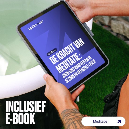 OPTIMICE IJsbad All in Pakket - Inclusief Koelelementen, E-Books (Koudwater Therapie, Meditatie, Ademhaling), Thermometer & Draagtas - Zitbad - Wim Hof - Ice Bath - Opvouwbaar en Inklapbaar